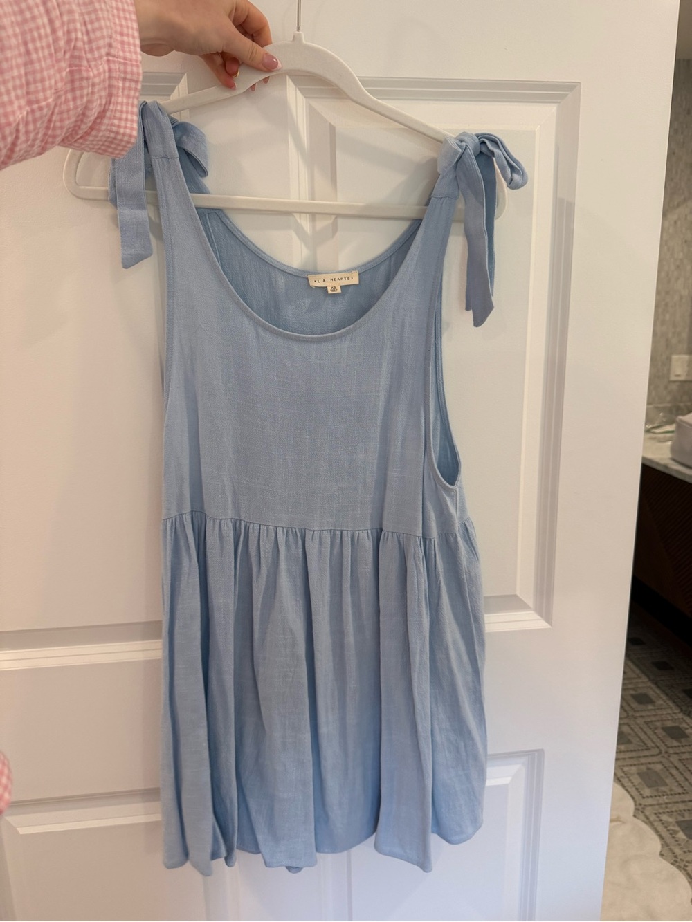 PacSun Light Blue Tie-Shoulder Sundress